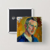 Zelfportret (van Magnus Enckell) Vierkante Button 5,1 Cm (Voorkant /achterkant)