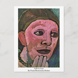 Zelfportret van Paula Modersohn-Becker Briefkaart