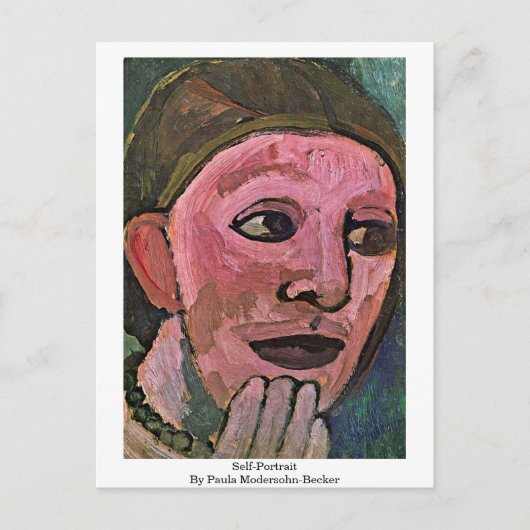 Zelfportret van Paula Modersohn-Becker Briefkaart (Voorkant)