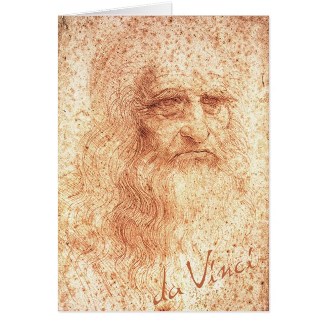 Zelfportret van Red Chalk Leonardo da Vinci (Voorkant)