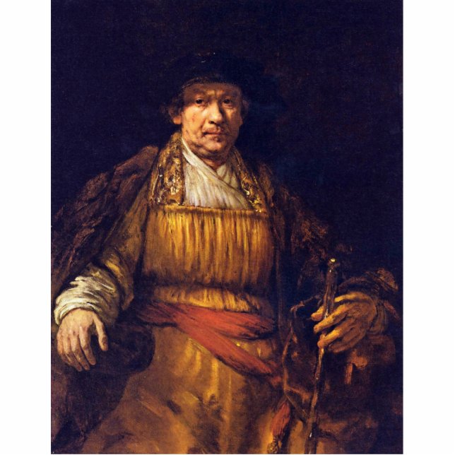 Zelfportret van Rembrandt Harmensz. Van Rijn Staand Fotobeeldje (Voorkant)