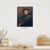Zelfportret van Rembrandt Harmenszoon van Rijn Poster (Keuken)