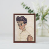 zelfportret van Schiele Egon Briefkaart (Staand voorkant)