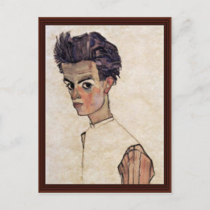 zelfportret van Schiele Egon Briefkaart