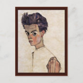 zelfportret van Schiele Egon Briefkaart (Voorkant)