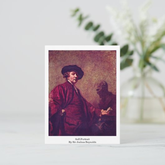 Zelfportret van Sir Joshua Reynolds Briefkaart (Staand voorkant)