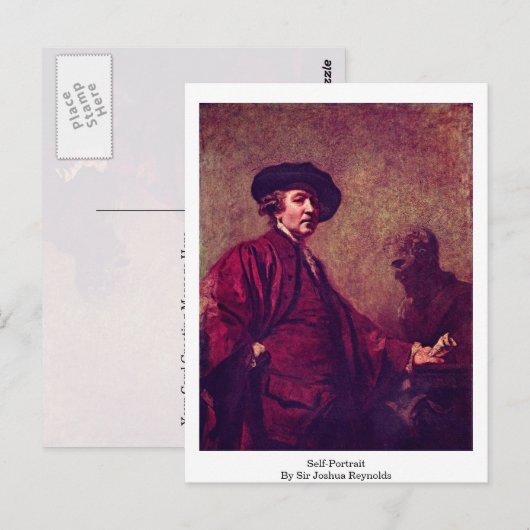 Zelfportret van Sir Joshua Reynolds Briefkaart (Voorkant / Achterkant)