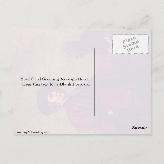 Zelfportret van Sir Joshua Reynolds Briefkaart (Achterkant)