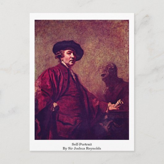 Zelfportret van Sir Joshua Reynolds Briefkaart (Voorkant)