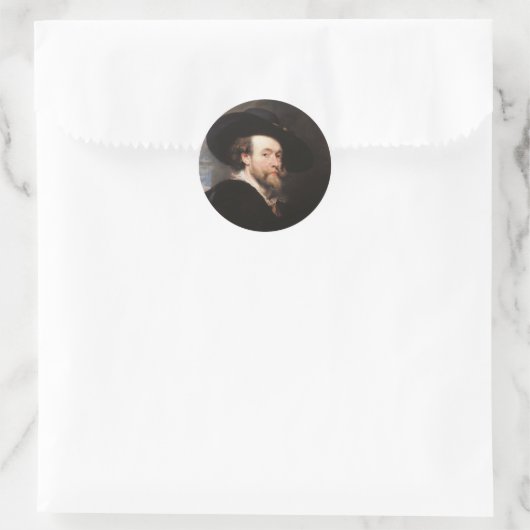 Zelfportret van Sir Peter Paul Rubens Ronde Sticker (Tas)