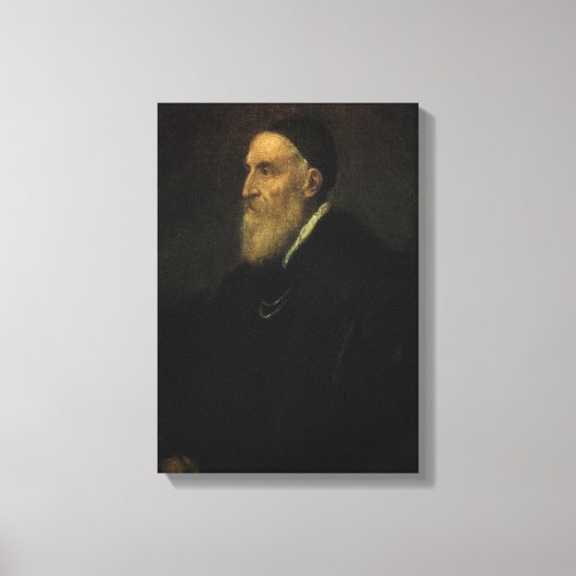 Zelfportret van Titiaan,  renaissance Art Canvas Afdruk (Voorkant)