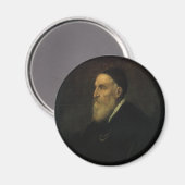 Zelfportret van Titiaan,  renaissance Art Magneet (Voorkant / Achterkant)