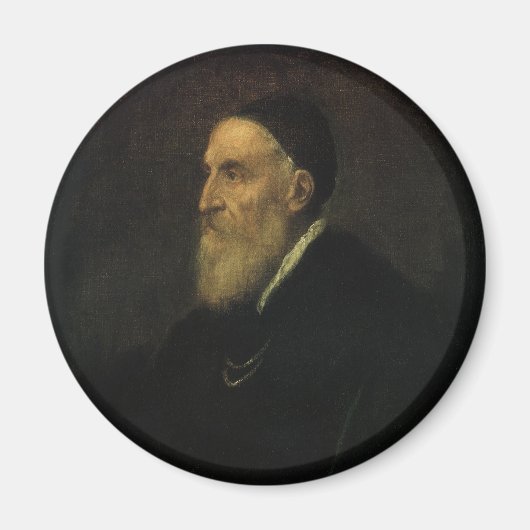 Zelfportret van Titiaan,  renaissance Art Magneet (Voorkant)