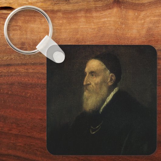Zelfportret van Titiaan,  renaissance Art Sleutelhanger (Voorkant)
