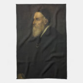 Zelfportret van Titiaan,  renaissance Art Theedoek (Verticaal)