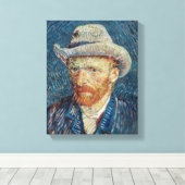 Zelfportret van Van Gogh Canvas Afdruk (Insitu (Houten vloer))
