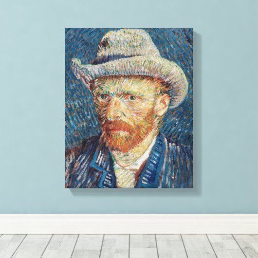 Zelfportret van Van Gogh Canvas Afdruk (Insitu (Houten vloer))