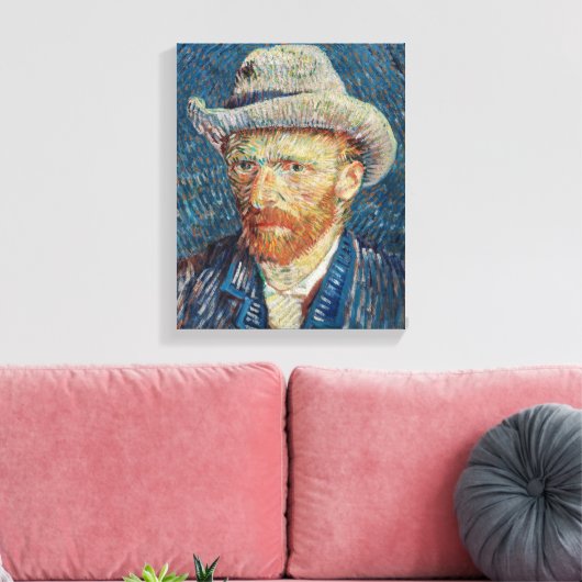 Zelfportret van Van Gogh Canvas Afdruk (Insitu (Woonkamer))
