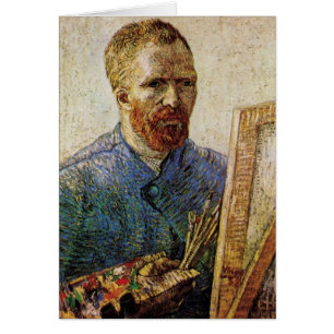 Zelfportret van Van Gogh voor het ezel