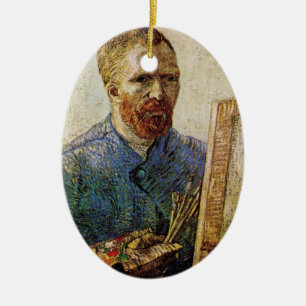 Zelfportret van Van Gogh voor het ezel Keramisch Ornament