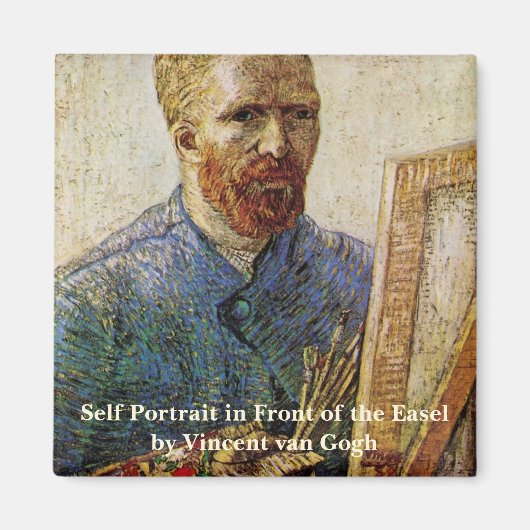 Zelfportret van Van Gogh voor het ezel Magneet (Voorkant)