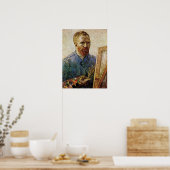 Zelfportret van Van Gogh voor het ezel Poster (Keuken)