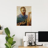 Zelfportret van Van Gogh voor het ezel Poster (Thuiskantoor)