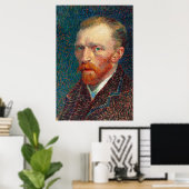 Zelfportret van Vincent Van Gogh (1887). Poster (Thuiskantoor)