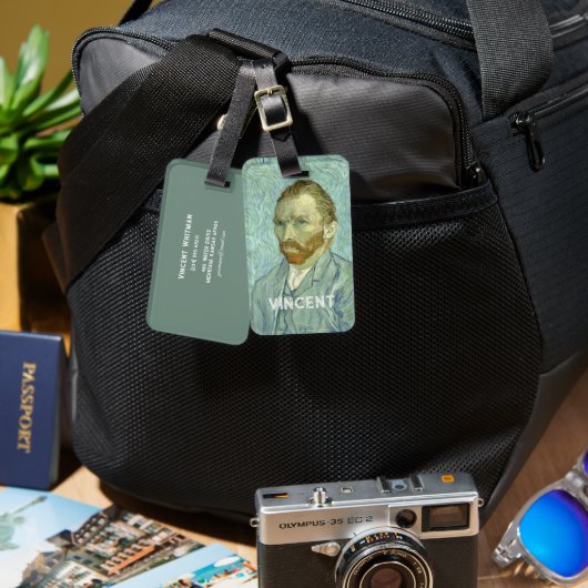 Zelfportret van Vincent Van Gogh Bagagelabel (Voorkant /achterkant)
