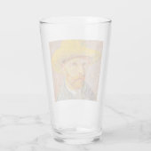 Zelfportret van Vincent Van Gogh impressionistisch Glas (Achterkant)