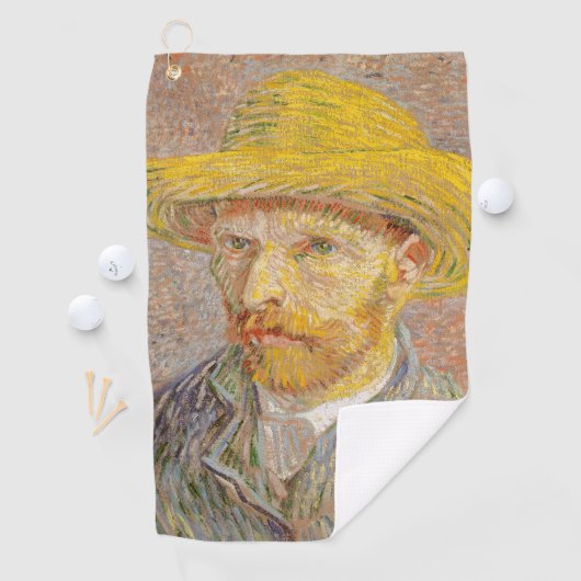 Zelfportret van Vincent Van Gogh impressionistisch Golfhanddoek (Insitu)