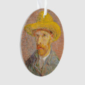 Zelfportret van Vincent Van Gogh impressionistisch Ornament (voorkant)