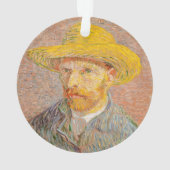 Zelfportret van Vincent Van Gogh impressionistisch Ornament (achterkant)