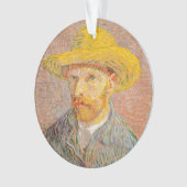 Zelfportret van Vincent Van Gogh impressionistisch Ornament (voorkant)