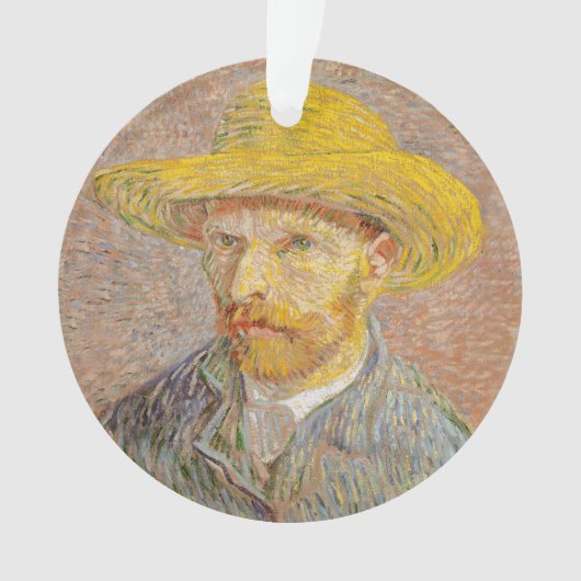Zelfportret van Vincent Van Gogh impressionistisch Ornament (voorkant)