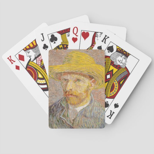 Zelfportret van Vincent Van Gogh impressionistisch Pokerkaarten (Achterkant)