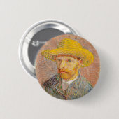 Zelfportret van Vincent Van Gogh impressionistisch Ronde Button 5,7 Cm (Voorkant /achterkant)