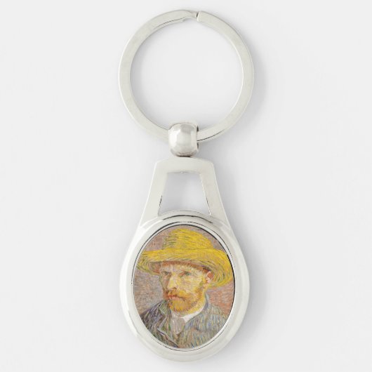 Zelfportret van Vincent Van Gogh impressionistisch Sleutelhanger (Voorkant)