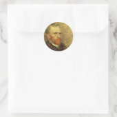 Zelfportret van Vincent van Gogh, Klassieke Kunst Ronde Sticker (Tas)