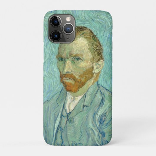 Zelfportret van Vincent Van Gogh met blauwe achter Case-Mate iPhone Case (Achterkant)