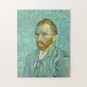 Zelfportret van Vincent Van Gogh met blauwe achter Legpuzzel