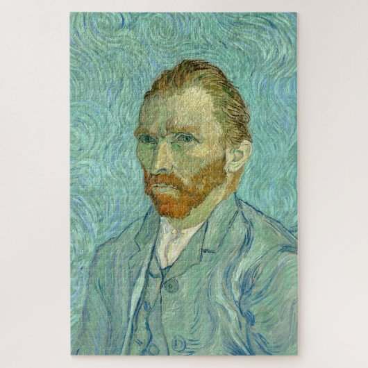 Zelfportret van Vincent Van Gogh met blauwe achter Legpuzzel (Verticaal)