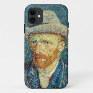 Zelfportret van Vincent Van Gogh met grijze viltho Case-Mate iPhone Case
