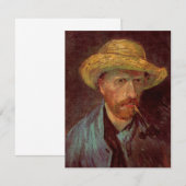 Zelfportret van Vincent van Gogh met strohoed en p (Voorkant / Achterkant)