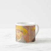 Zelfportret van Vincent Van Gogh met strohoed Espresso Kop (Voorkant rechts)