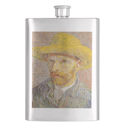 Zelfportret van Vincent Van Gogh met strohoed Flacon (Voorkant)