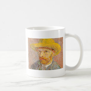 Zelfportret van Vincent Van Gogh met strohoed Koffiemok