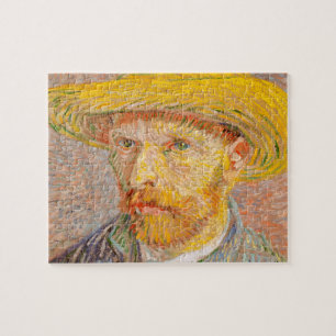 Zelfportret van Vincent Van Gogh met strohoed Legpuzzel