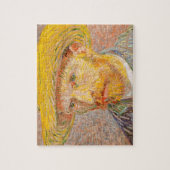 Zelfportret van Vincent Van Gogh met strohoed Legpuzzel (Verticaal)