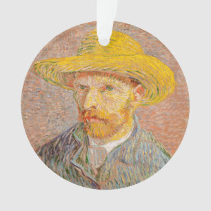 Zelfportret van Vincent Van Gogh met strohoed Ornament